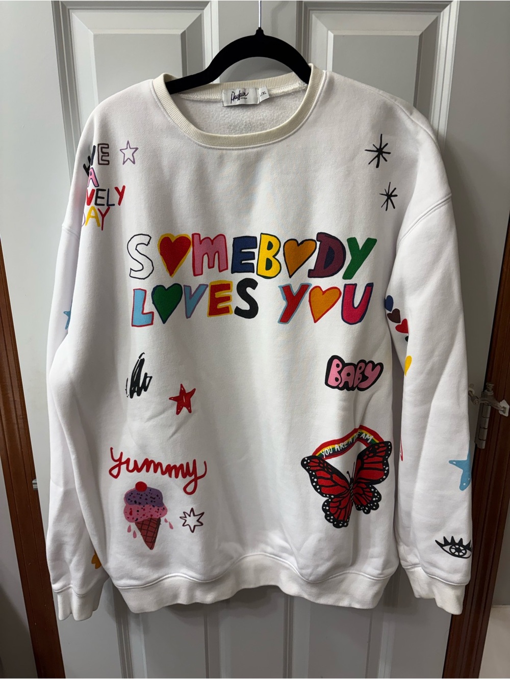 Rare! The Mayfair Group Somebody Loves You Graphic Sweatshirt